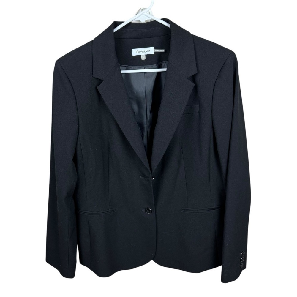Calvin Klein Black Two Button Blazer Size 14
